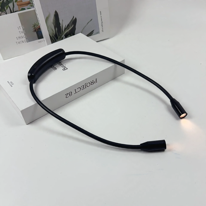 LED neck reading light, rechargeable