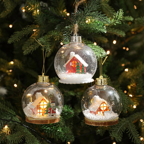 LED Christmas bauble with lighting, 10 cm
