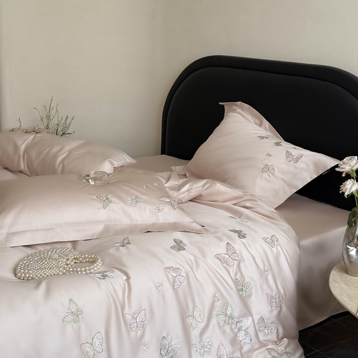 Luxury bedding set, 100s long-staple cotton, embroidered, 4-piece