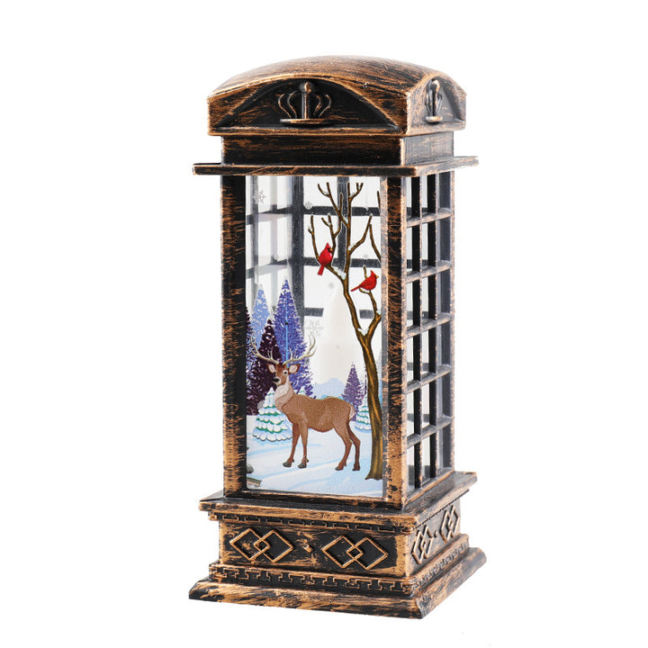 Decorative LED lantern with Christmas motif