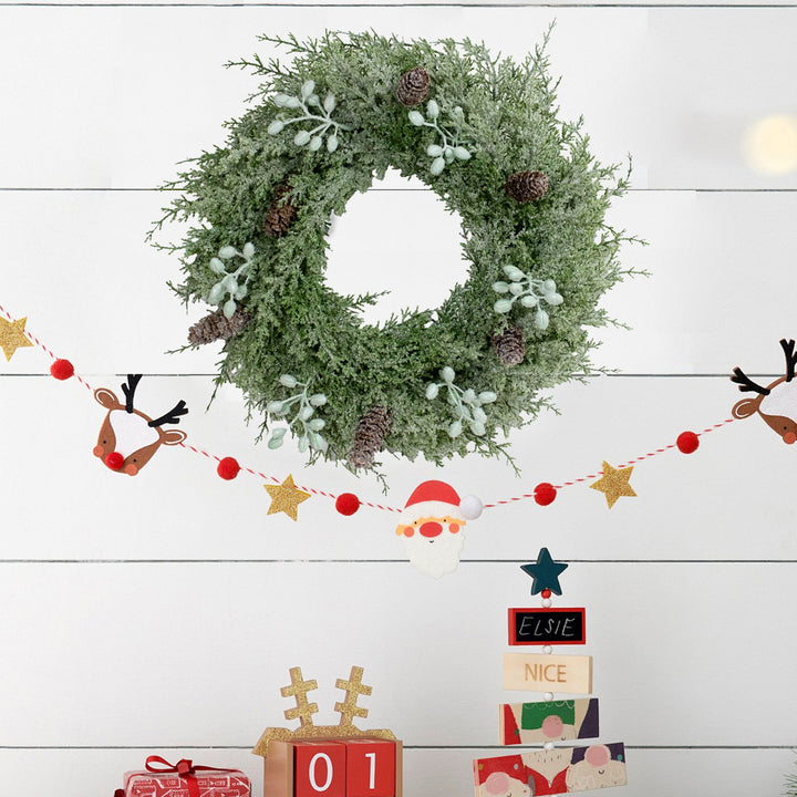 Christmas wreath with pine cones
