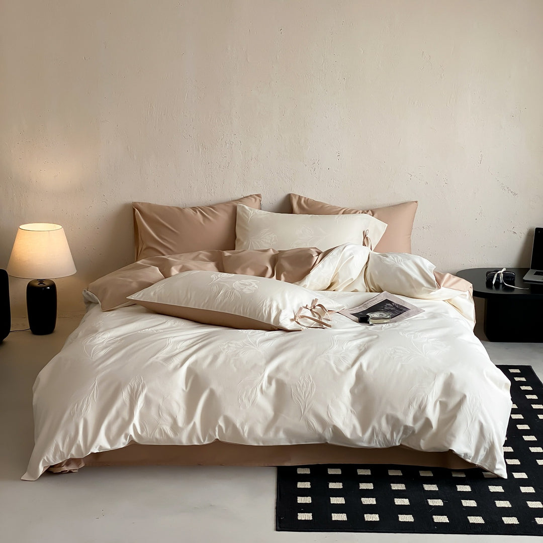 Cotton bedding set, 4-piece, 100% cotton