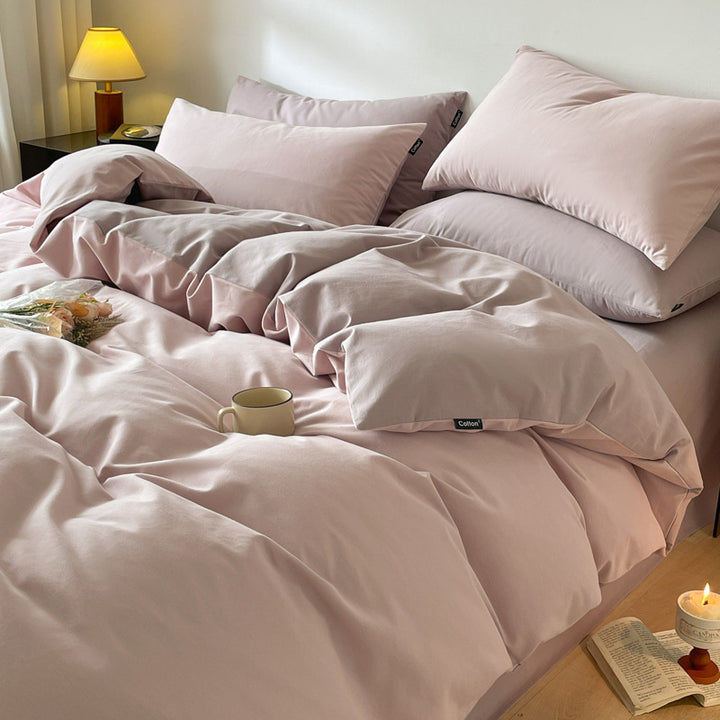 Cotton bedding set, brushed, for autumn and winter