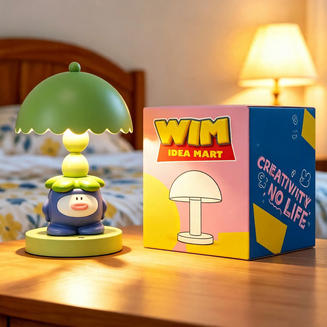 Cute eggplant table lamp with color change