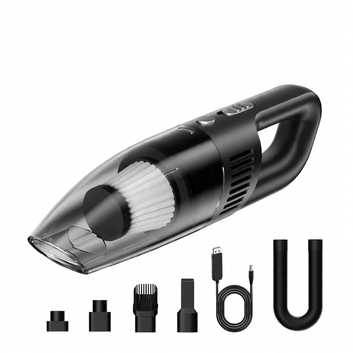 Portable car vacuum cleaner with battery