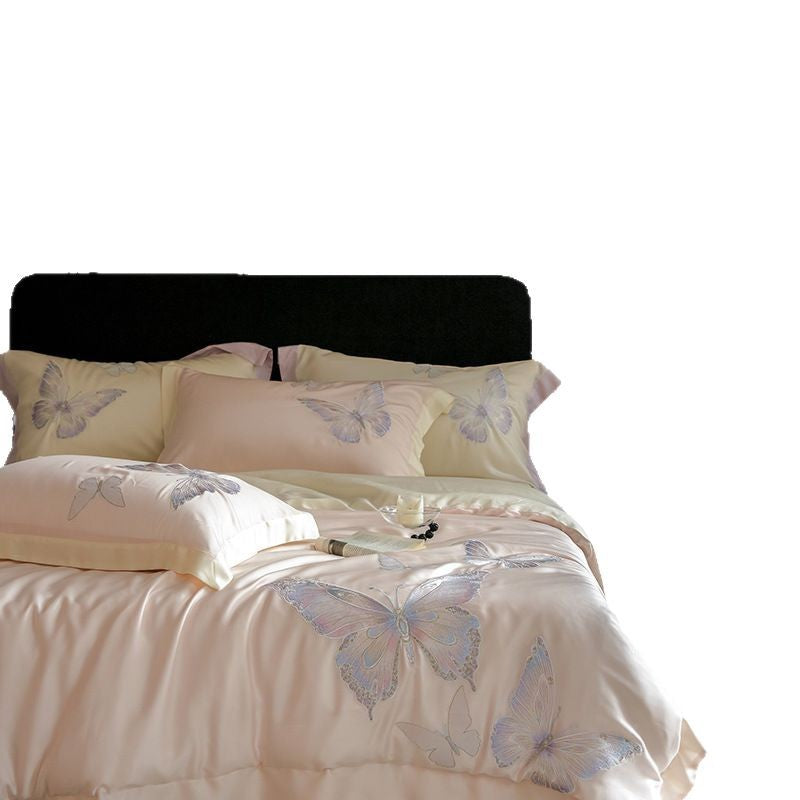 Bedding set, 4-piece, Lyocell, butterfly motif