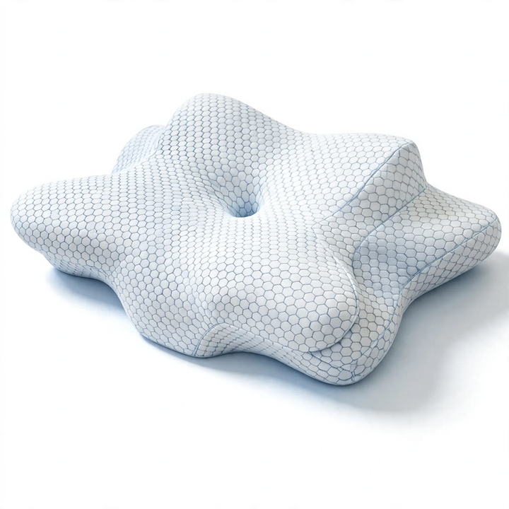 Neck support pillow butterfly shape memory foam