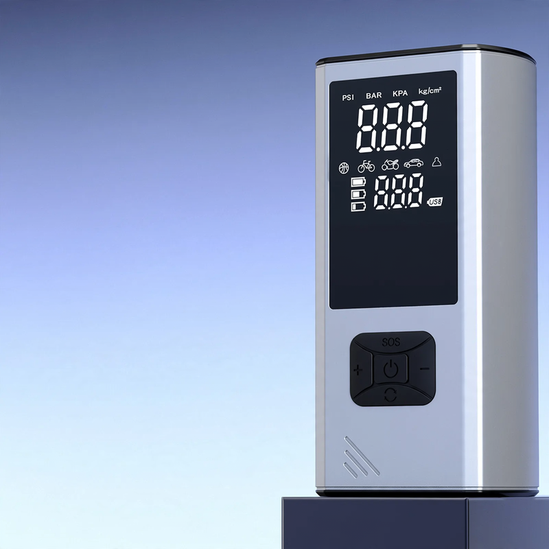 Portable electric air pump for car tires
