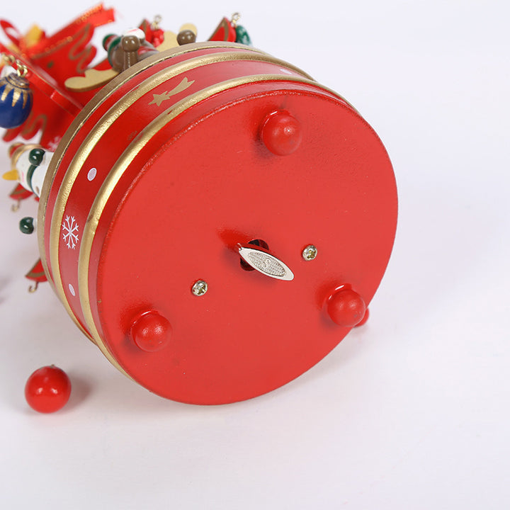 Decorative Christmas tree musical box made of wood