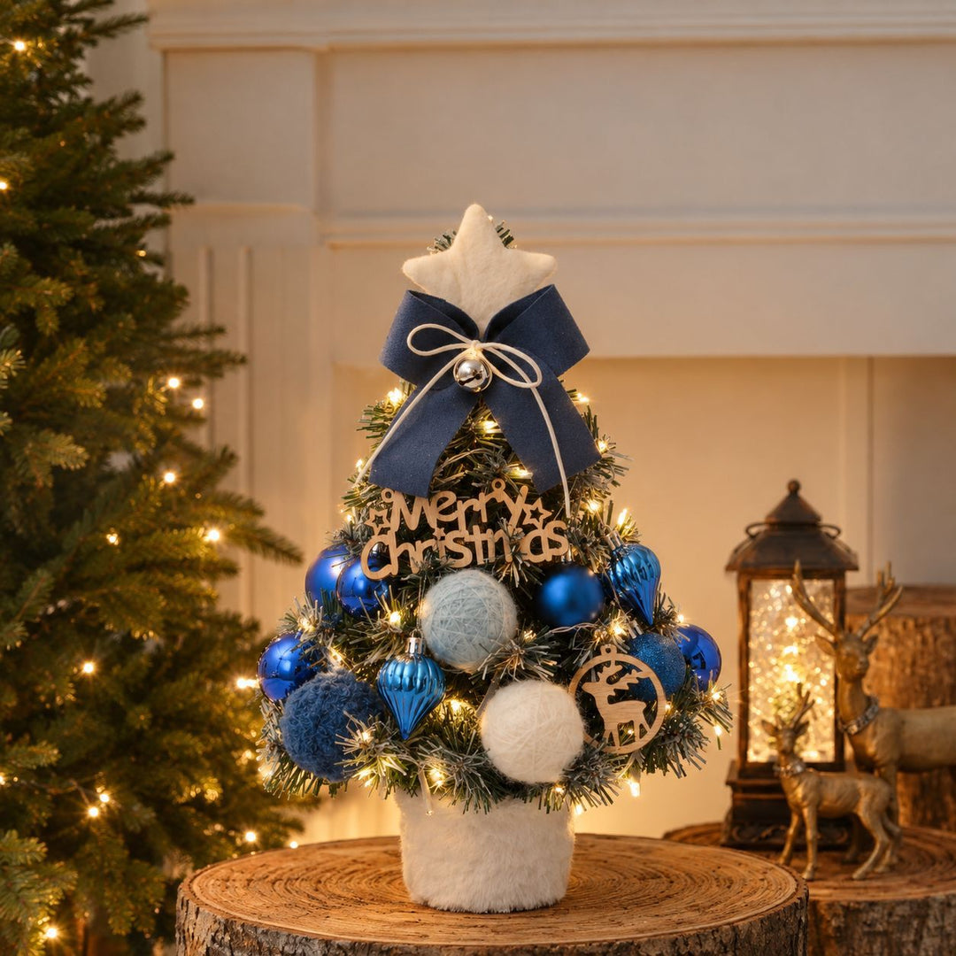 Mini Christmas tree with snow effect