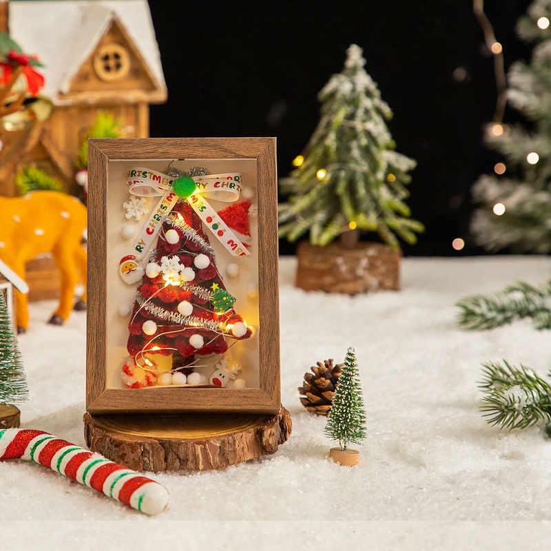 DIY Christmas Tree Table Decoration made of Bendable Plush