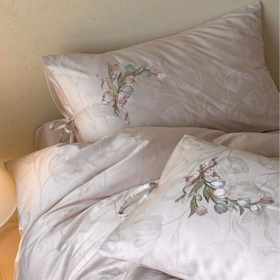 Long Staple Cotton Bedding, 4-piece, Floral Pattern