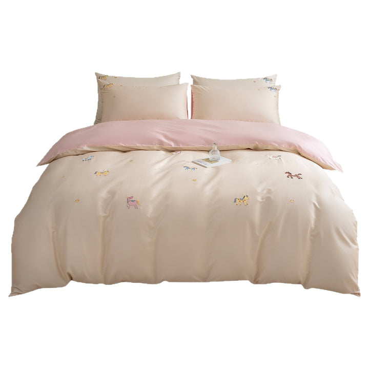 Cotton bedding set with embroidery, Class A