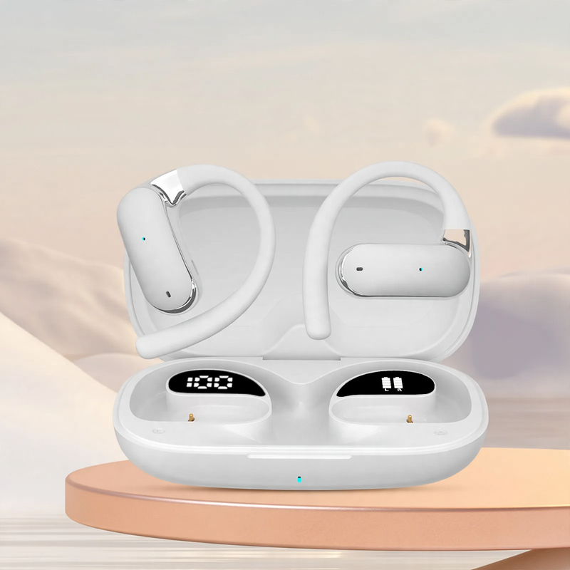 Wireless ear hook headphones, open, for running