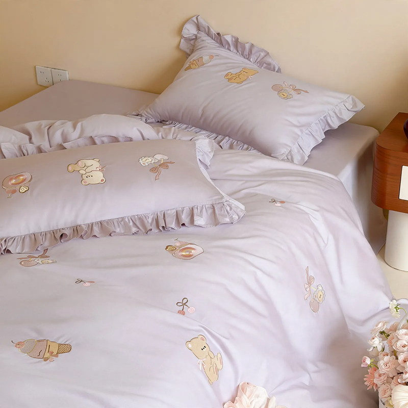 Long-staple cotton bedding, 4-piece, 100S, all-season