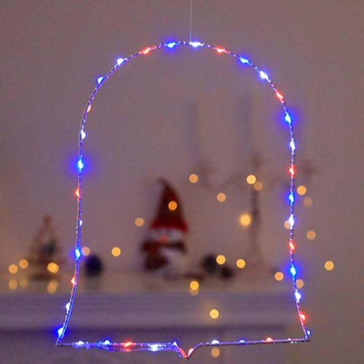 LED wire light string with iron frame for window decoration