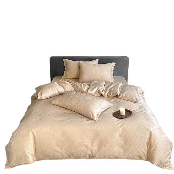 Cotton bedding set, 4-piece, Jacquard