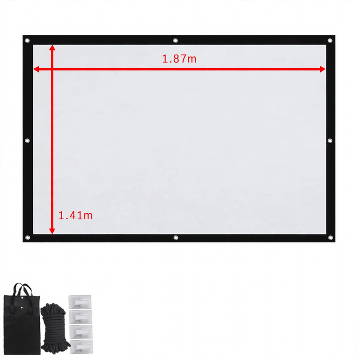 Projection screen, canvas made of sailcloth
