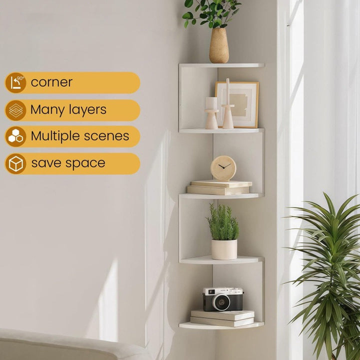 Corner shelf made of dense plywood, multi-layered