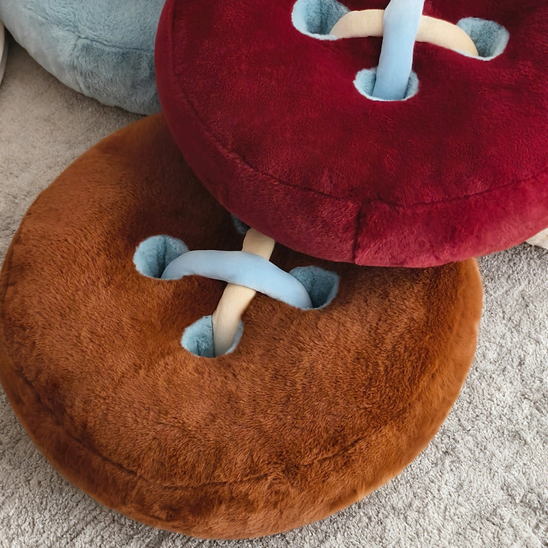 Round cuddle cushion with button, 40 cm