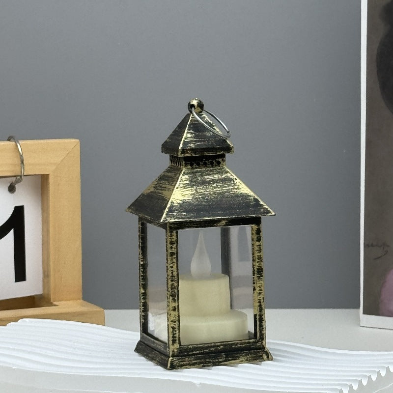 Decorative LED lantern with electronic candle
