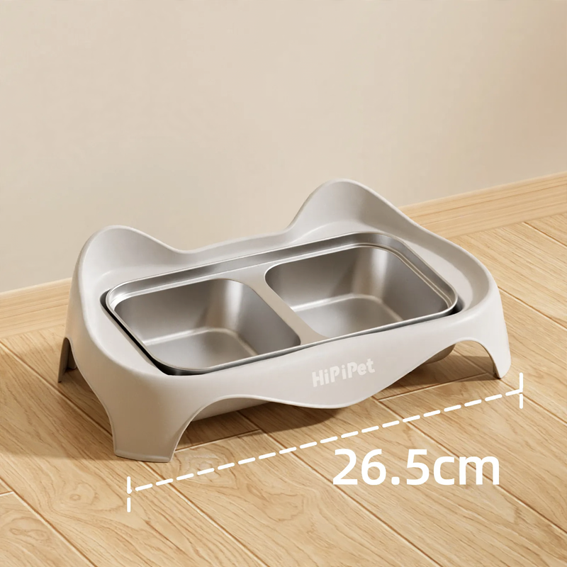 Double bowl for dogs and cats, non-slip