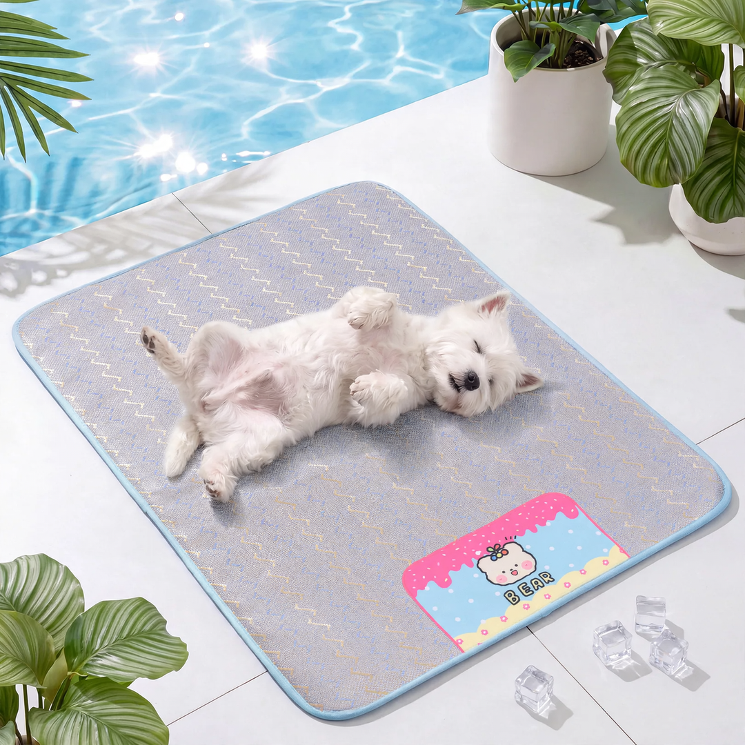 Pet cooling mat made of rattan, breathable