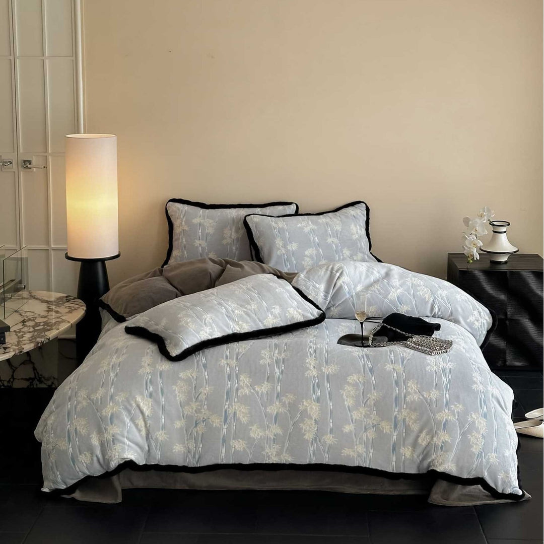 Luxurious, warm plush bedding set, 4-piece