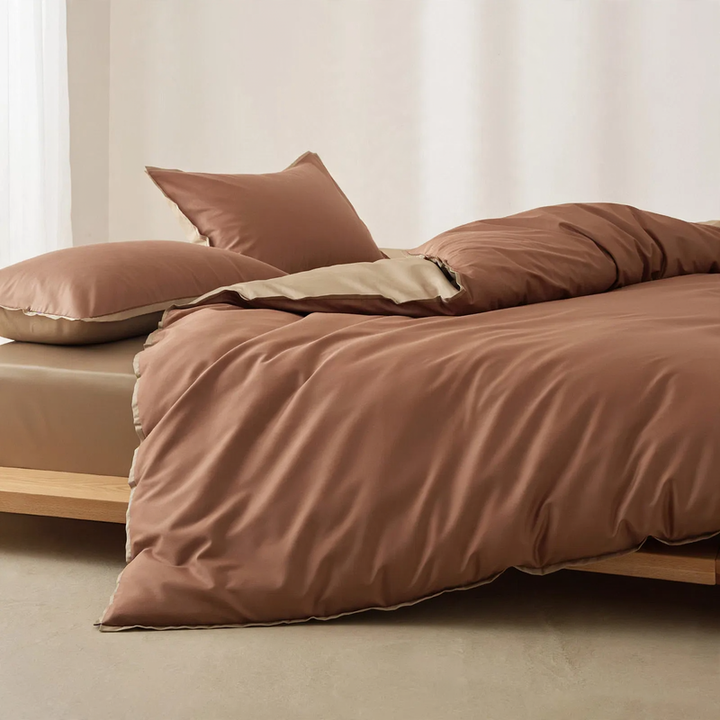Bedding set, 4-piece, cotton, solid colors