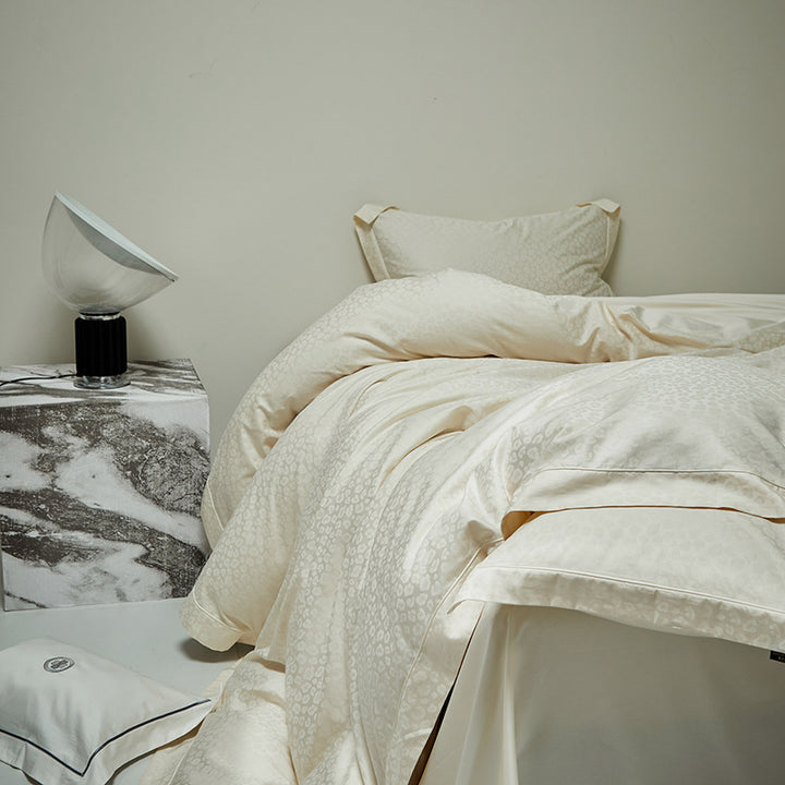 Long-staple cotton bedding, 4-piece, jacquard