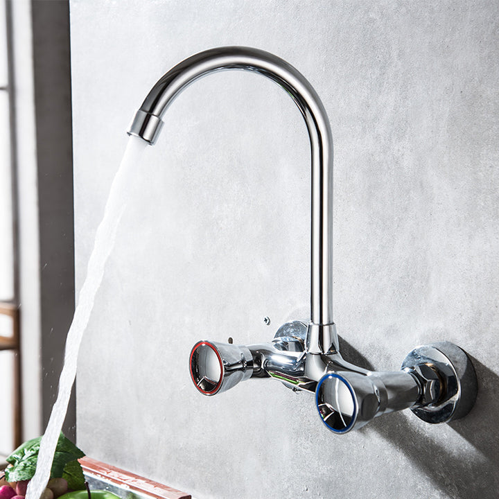 Built-in kitchen faucet with ceramic valve