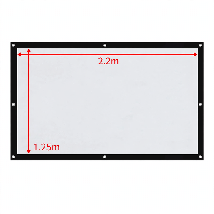 Projection screen, canvas made of sailcloth