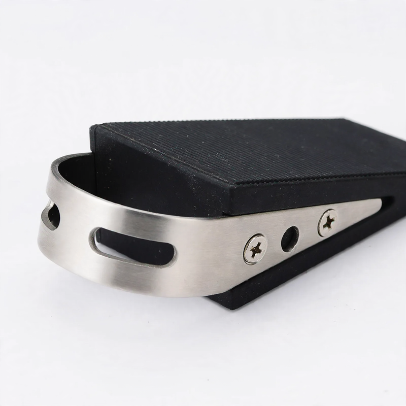 Doorstopper made of rubber and stainless steel