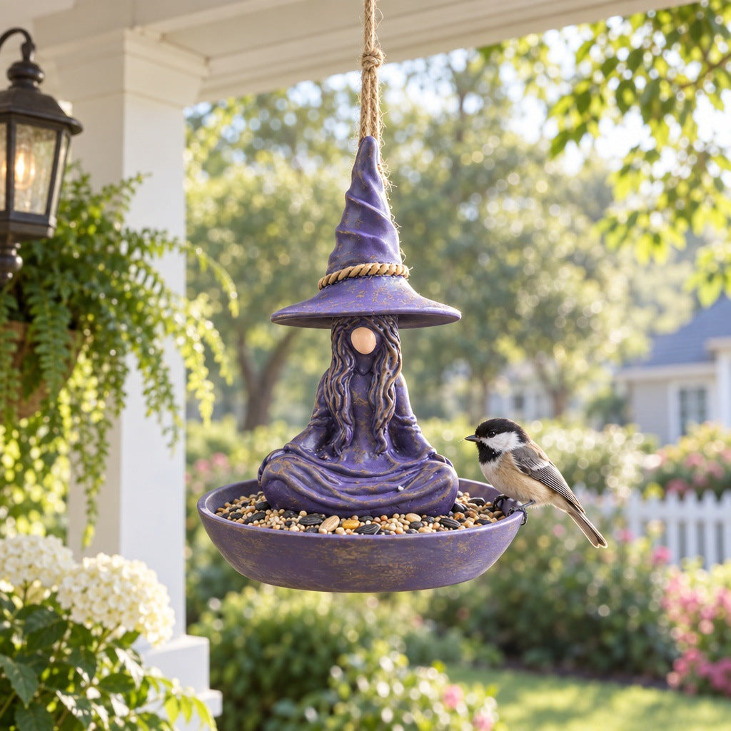 Decorative bird feeder made of resin