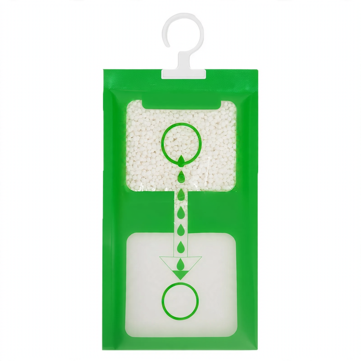 Hanging dehumidifier with calcium chloride