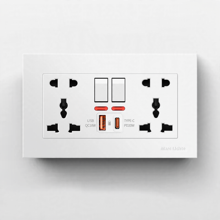 Socket 16A European standard with USB