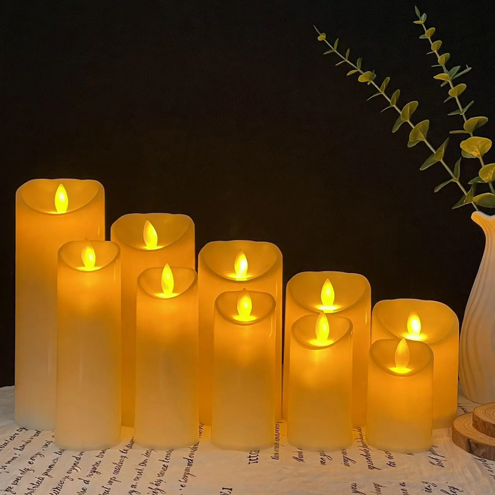 LED Real Wax Candle with Flickering Effect and Remote Control