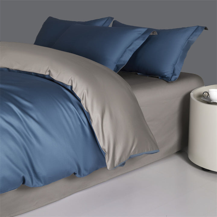 Cotton bedding set, 4-piece, long-staple combed