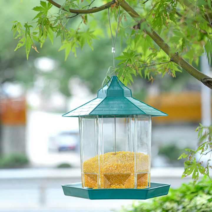 Hexagonal feeding station for birds