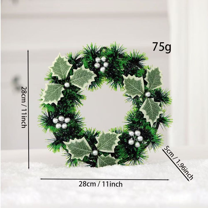 Decorative Christmas wreath with festive accents