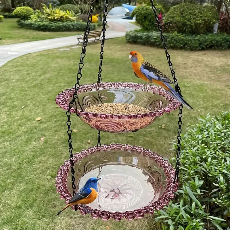 Versatile birdbath and feeding station for balcony railings