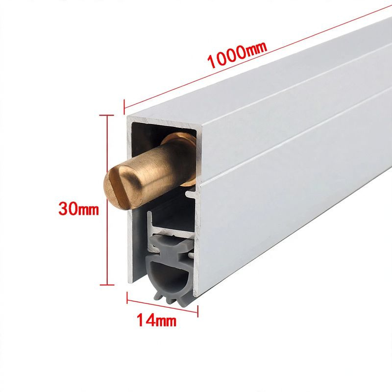 Automatic bottom seal for wooden doors