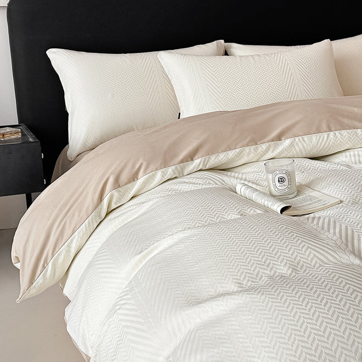 Cotton bedding set, long pile, floral pattern