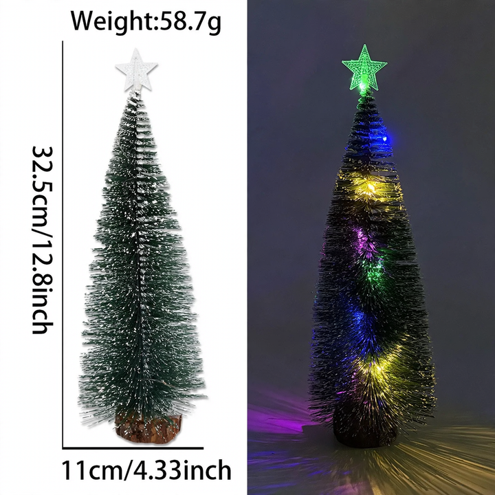 Mini Christmas tree with LED lighting and star