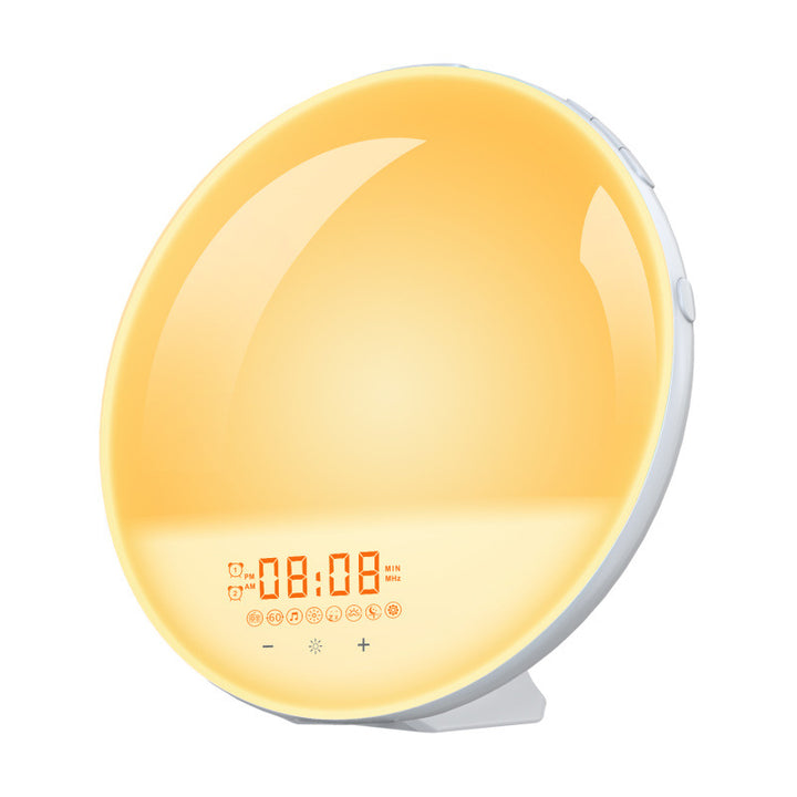 Alarm clock with light, FM radio and sunrise simulation