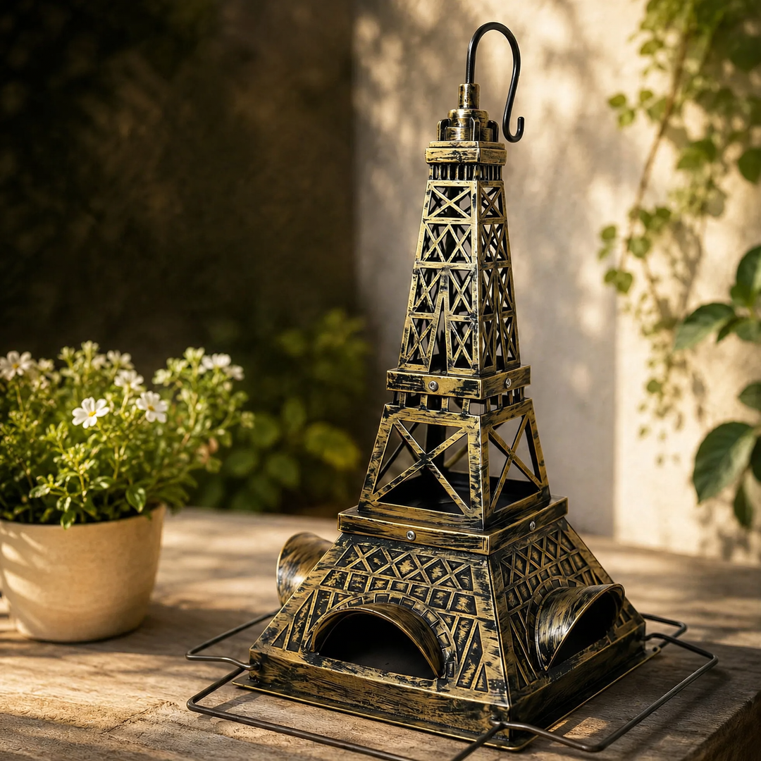 Eiffel Tower Birdhouse as Decoration
