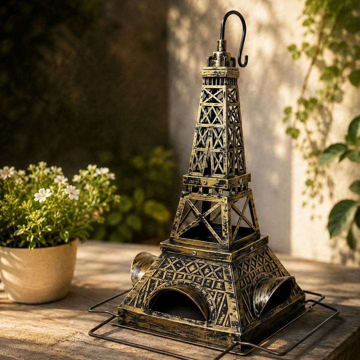 Eiffel Tower Birdhouse as Decoration