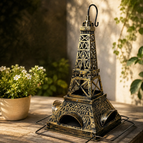 Eiffel Tower Birdhouse as Decoration