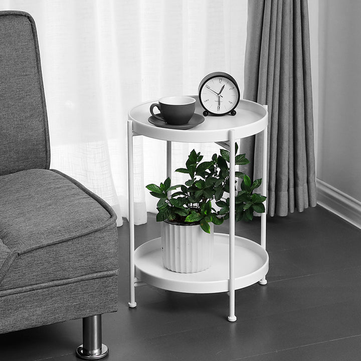 Side table, metal, round, 51.5 × 40 cm