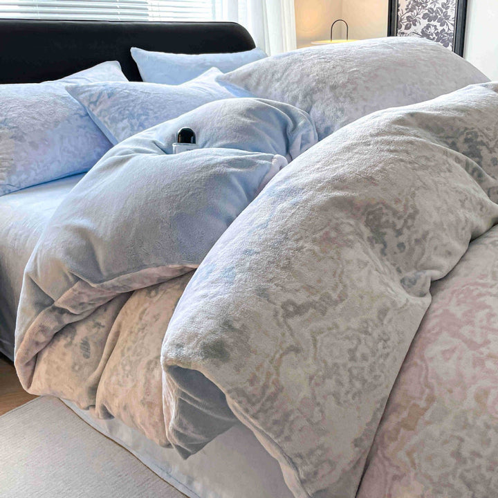 Milk fiber fleece duvet cover, winter warm